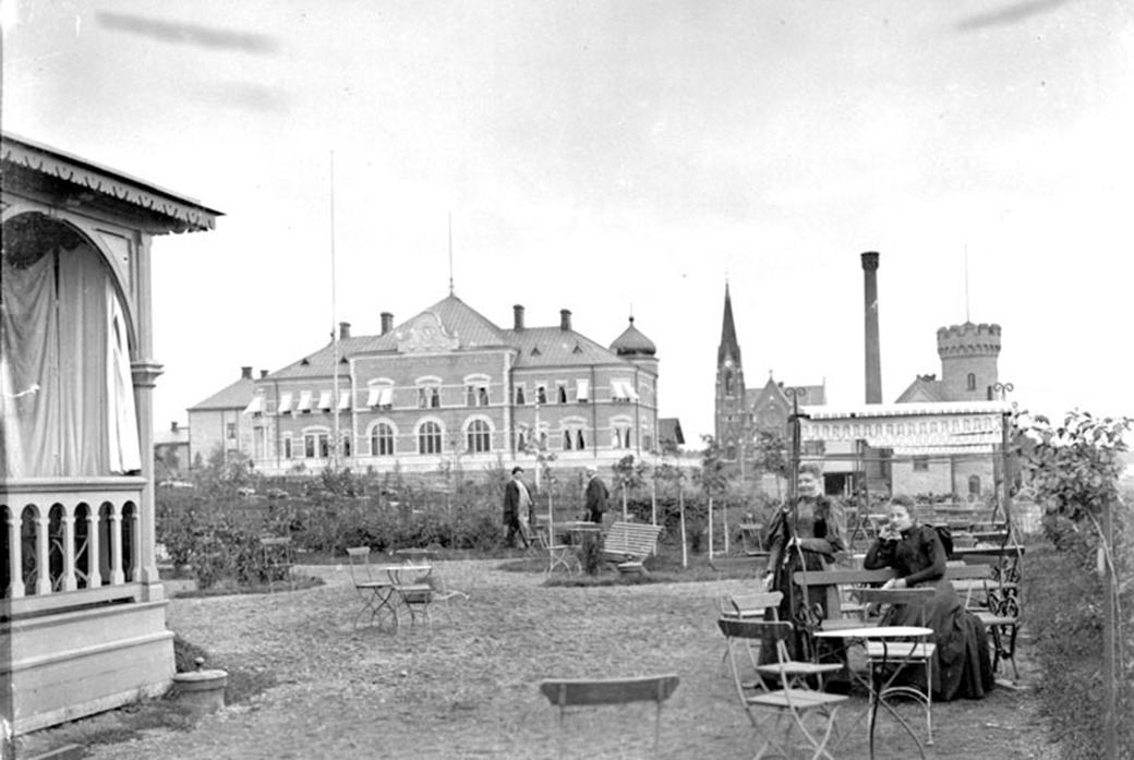 Stora hotellets terrass, före bygget.